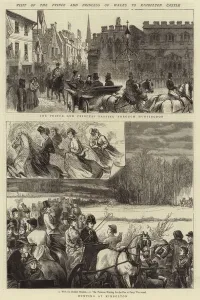 Visit of the Prince and Princess of Wales to Kimbolton Castle (engraving) Visit of the Prince and Princess of Wales to Kimbolton Castle (engraving)