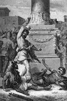 Volero Publilius refusing to be arrested 473 BC. Engraving, 1884 Volero Publilius refusing to be arrested 473 BC. Engraving, 1884