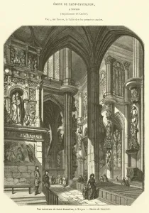 Vue interieure de Saint-Pantaleon, a Troyes (engraving) Vue interieure de Saint-Pantaleon, a Troyes (engraving)