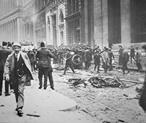 The Wall Street Bomb, New York City, 16th September 1920 (b/w photo) The Wall Street Bomb, New York City, 16th September 1920 (b/w photo)