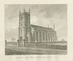 Walsall Church [ New ]: sepia drawing, 1845 (drawing)