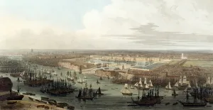 Wapping, Elevated View of the Dock, 1803 (engraving) Wapping, Elevated View of the Dock, 1803 (engraving)