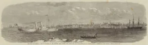 The War in America, View of Nassau, in the British West Indies, the Depot for the Blockade-Running Trade (engraving) The War in America, View of Nassau, in the British West Indies, the Depot for the Blockade-Running Trade (engraving)