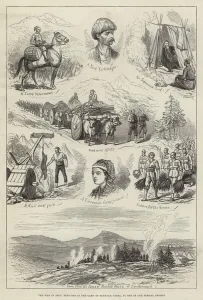 The War in Asia, Sketches in the Camp of Mouktar Pasha (engraving) The War in Asia, Sketches in the Camp of Mouktar Pasha (engraving)