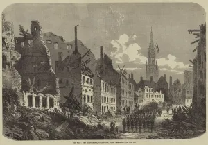 The War, the Steinstrasse, Strasbourg, after the Siege (engraving) The War, the Steinstrasse, Strasbourg, after the Siege (engraving)