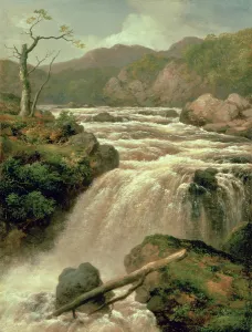 Waterfall on River Neath, South Wales, 19th century Waterfall on River Neath, South Wales, 19th century