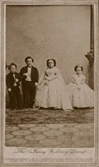 Wedding photograph of Charles Sherwood Stratton, American entertainer known as General Tom Thumb, and his wife Wedding photograph of Charles Sherwood Stratton, American entertainer known as General Tom Thumb, and his wife