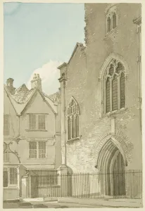 West entrance to St Peter's Church (pencil & w/c on paper) West entrance to St Peter's Church (pencil & w/c on paper)