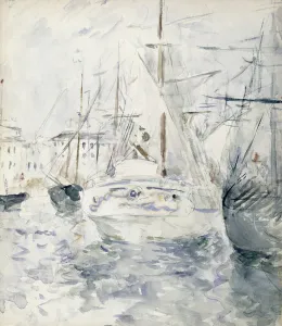 White Boat in the Port, Nice, 1881 (w/c on paper) White Boat in the Port, Nice, 1881 (w/c on paper)
