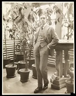 William Faversham in his conservatory, c.1914 (silver gelatin print) William Faversham in his conservatory, c.1914 (silver gelatin print)