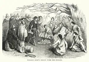 William Penn's treaty with the Indians (engraving) William Penn's treaty with the Indians (engraving)