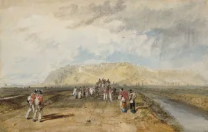 Winchelsea from the Rye Road, (pencil and watercolour) Winchelsea from the Rye Road, (pencil and watercolour)