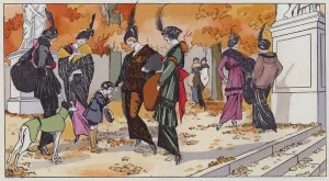 Women's fashion from the 1910s (colour litho) Women's fashion from the 1910s (colour litho)