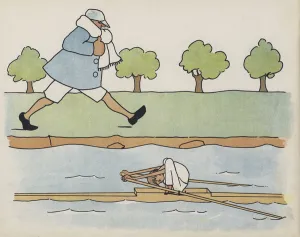Wonderful England: Schoolboy rowing (colour litho) Wonderful England: Schoolboy rowing (colour litho)