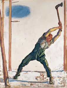 The Woodcutter par Hodler, Ferdinand (1853-1918), 1910 - Oil on canvas, 130 The Woodcutter par Hodler, Ferdinand (1853-1918), 1910 - Oil on canvas, 130