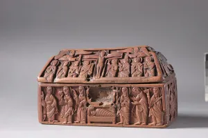 Wooden Casket: Scenes from the Life of Christ, c.1050 (boxwood, copper-alloy, glass) Wooden Casket: Scenes from the Life of Christ, c.1050 (boxwood, copper-alloy, glass)