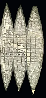 World map in the form of a set of terrestrial globe gores, 1507 (woodcut) World map in the form of a set of terrestrial globe gores, 1507 (woodcut)