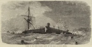 Wreck of the Screw-Steamer Borneo on the Coast of South America (engraving) Wreck of the Screw-Steamer Borneo on the Coast of South America (engraving)