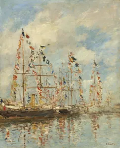 Yacht Basin at Trouville-Deauville, c.1895-6 (oil on wood) Yacht Basin at Trouville-Deauville, c.1895-6 (oil on wood)