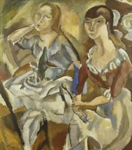 Young Women at a Table; Jeunes Filles Attablees (Recto), c.1915-1919 (oil on canvas) Young Women at a Table; Jeunes Filles Attablees (Recto), c.1915-1919 (oil on canvas)