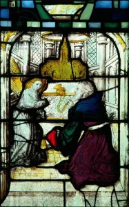 Zacharias and the Angel in the Temple (stained glass) Zacharias and the Angel in the Temple (stained glass)