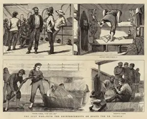 The Zulu War, with the Reinforcements on Board the SS 'Russia' (engraving) The Zulu War, with the Reinforcements on Board the SS 'Russia' (engraving)