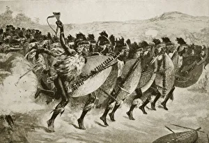 Zulus advancing to attack at Kambula Hill, March 29th 1879 (litho) Zulus advancing to attack at Kambula Hill, March 29th 1879 (litho)