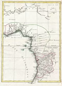 Maps Collection: 1770, Bonne Map of West Africa, Guinea, the Bight of Benin, Congo, Rigobert Bonne 1727 - 1794