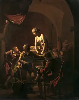 Joseph Wright Of Derby Prints: Academy by Lamplight, Joseph Wright of Derby, 1734-1797, British