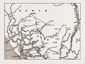 The Advance on Benin: Map Showing the Route of the Expedition, 1897: the Main Portion The Advance on Benin: Map Showing the Route of the Expedition, 1897: the Main Portion