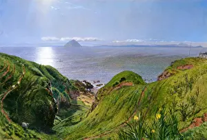 Scottish Island Scenery Prints: Ailsa Craig A View of Ailsa Craig and the Isle of Arran signed and dated, William