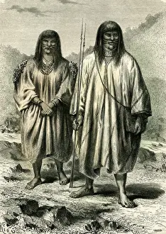 Antique Engraving Art Prints: Antis Indians, 1869, Peru