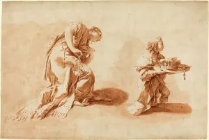 Anton Kern after Giovanni Battista Pittoni (Bohemian, 1709 - 1747), A Kneeling Woman Anton Kern after Giovanni Battista Pittoni (Bohemian, 1709 - 1747), A Kneeling Woman