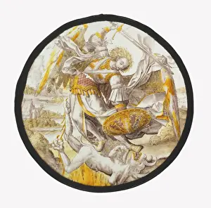 Archangel Michael Statue Prints: The Archangel Michael Vanquishing the Devil