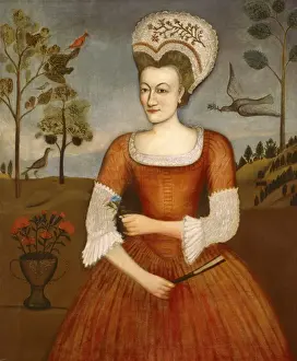 Colonial American Art Prints: Attributed to Daniel Hendrickson (American, 1723 - 1788), Catharine Hendrickson, c
