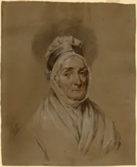Gilbert Stuart Artist Prints: Attributed to Gilbert Stuart, Mrs. Benjamin Fisher, American, 1755 - 1828, black