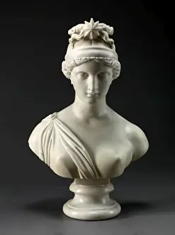 19th Century Italian Art Prints: Aurora Inscribed on supporting column on back of bust: OPVS | ROMAE Signed