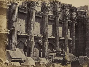 Baalbek North Wall Interior Temple Jupiter Showing Baalbek North Wall Interior Temple Jupiter Showing