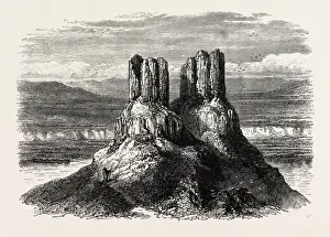 Victorian Style Prints: Basaltic Pinnacles on the Columbia River, United States of America, Us, Usa, 1870S