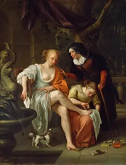 Jan Steen Paintings Prints: Bathsheba After the Bath