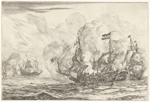 Battleship acquisition of a ship, 1652 (?), Reinier Nooms, 1652 - 1654 Battleship acquisition of a ship, 1652 (?), Reinier Nooms, 1652 - 1654
