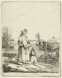 Beggar Star with child in a ditch, Louis Bernard Coclers, 1756 - 1817 Beggar Star with child in a ditch, Louis Bernard Coclers, 1756 - 1817