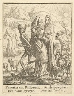 Hans Holbein The Younger Artist Prints: Bishop Dance Death 1651 Etching second state