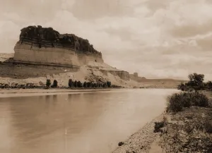 Bluffs of the Green River, Wyoming, Jackson, William Henry, 1843-1942, Rivers, Rock Bluffs of the Green River, Wyoming, Jackson, William Henry, 1843-1942, Rivers, Rock