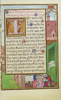 Gold Leaf Illumination Prints: Border with the Circumcision of Isaac