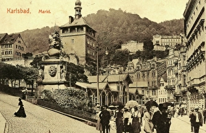 Buildings Karlovy Vary Holy Trinity Column Zamecka věž Buildings Karlovy Vary Holy Trinity Column Zamecka věž