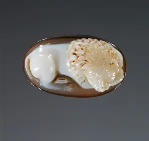Rome Cameo Print: Sardonyx Gemstone Portrait