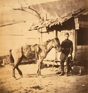 Coldstream Guards History Prints: Captain Heneage, Coldstream Guards, Crimean War, 1853-1856, Roger Fenton historic