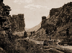 Castle Gate, Utah, Jackson, William Henry, 1843-1942, Rock formations, United States Castle Gate, Utah, Jackson, William Henry, 1843-1942, Rock formations, United States