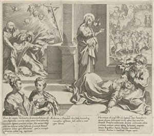 Catherine receives stigmata Christ Catherine redeems Catherine receives stigmata Christ Catherine redeems